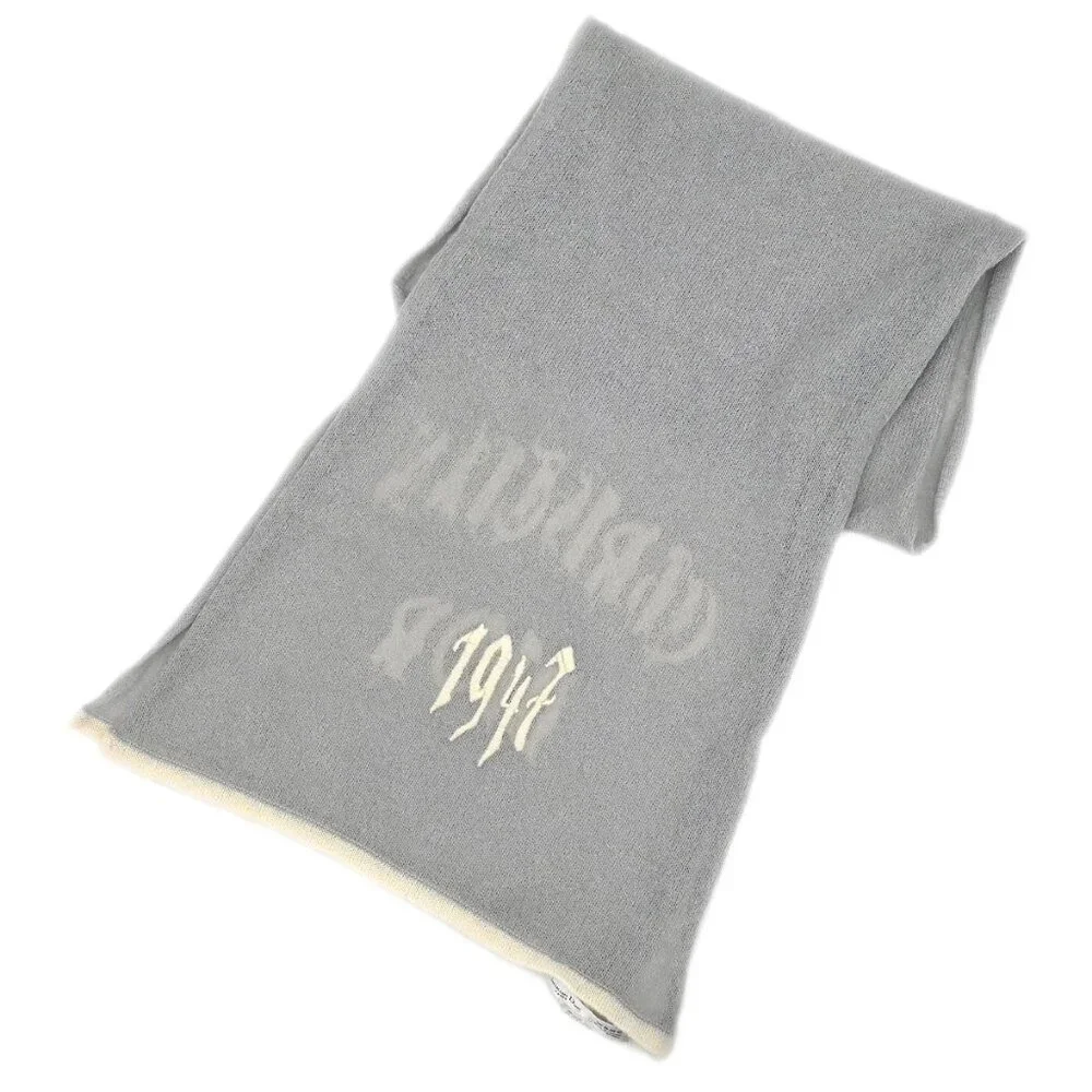Christian Dior Gray Scarf Stole Small Good 126558